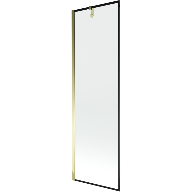 Mexen Next Einteilige Duschabtrennung 60 x 150 cm, schwarzer Rahmen, gold - 895-060-000-00-70-50