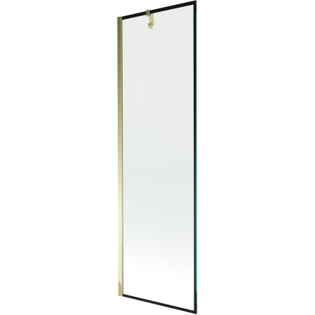Mexen Next Einteilige Duschabtrennung 60 x 150 cm, schwarzer Rahmen, gold - 895-060-000-00-70-50