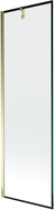 Mexen Next Einteilige Duschabtrennung 60 x 150 cm, schwarzer Rahmen, gold - 895-060-000-00-70-50