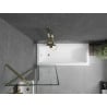 Mexen Next Einteilige Duschabtrennung 60 x 150 cm, schwarzer Rahmen, gold - 895-060-000-00-70-50