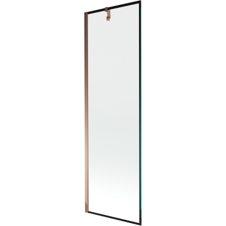 Mexen Next Duschwand einflügelig 60 x 150 cm, schwarzer Rahmen, Roségold - 895-060-000-00-70-60
