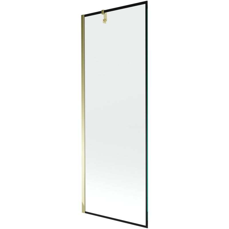 Mexen Next Duschwand 1-flügelig 70 x 150 cm, schwarzer Rahmen, gold - 895-070-000-00-70-50