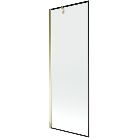 Mexen Next Duschwand 1-flügelig 70 x 150 cm, schwarzer Rahmen, gold - 895-070-000-00-70-50