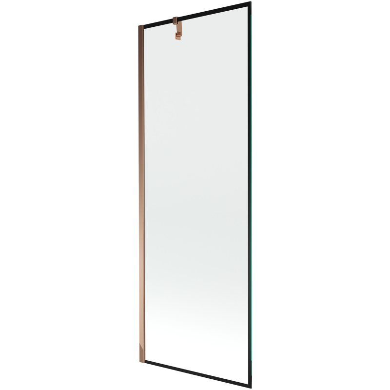 Mexen Next Duschabtrennung 1-flügelig 70 x 150 cm, schwarzer Rahmen, Roségold - 895-070-000-00-70-60