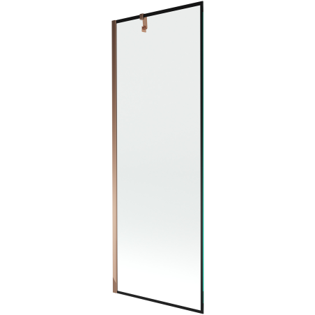 Mexen Next Duschabtrennung 1-flügelig 70 x 150 cm, schwarzer Rahmen, Roségold - 895-070-000-00-70-60