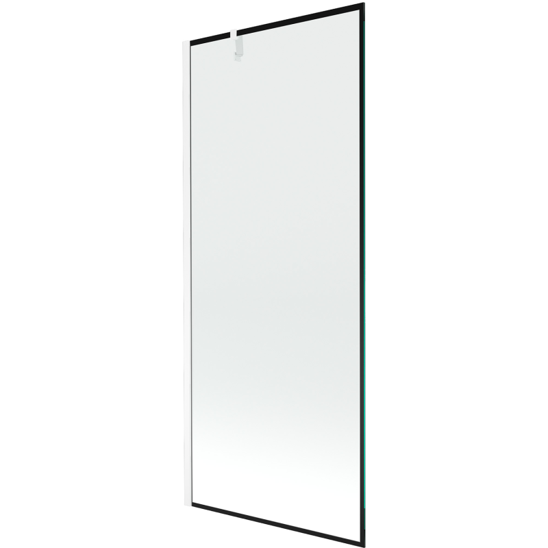 Mexen Next Duschabtrennung 1-flügelig 80 x 150 cm, schwarzer Rahmen, weiß - 895-080-000-00-70-20
