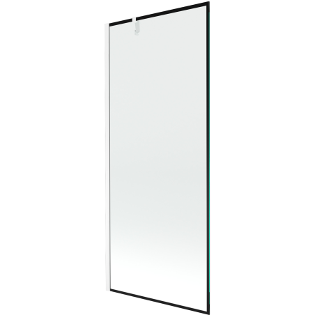 Mexen Next Duschabtrennung 1-flügelig 80 x 150 cm, schwarzer Rahmen, weiß - 895-080-000-00-70-20