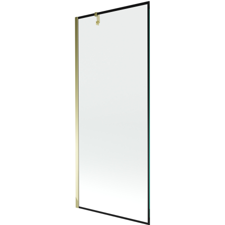 Mexen Next Duschabtrennung 1-flügelig 80 x 150 cm, schwarzer Rahmen, golden - 895-080-000-00-70-50
