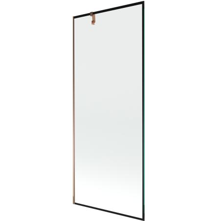 Mexen Next Duschabtrennung 1-flügelig 80 x 150 cm, schwarzer Rahmen, Roségold - 895-080-000-00-70-60