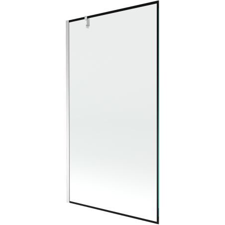 Mexen Next Einteilige Badewannenabtrennung 100 x 150 cm, schwarzer Rahmen, Chrom - 895-100-000-00-70-01