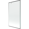Mexen Next Einteilige Badewannenabtrennung 100 x 150 cm, schwarzer Rahmen, Chrom - 895-100-000-00-70-01