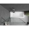 Mexen Next Einteilige Badewannenabtrennung 100 x 150 cm, schwarzer Rahmen, Chrom - 895-100-000-00-70-01