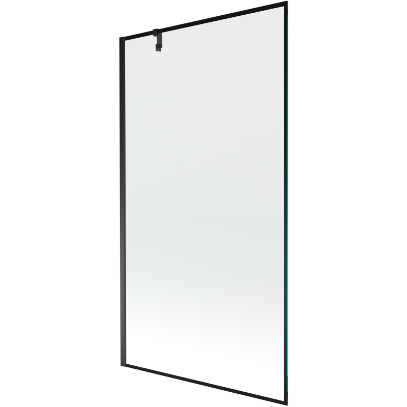 Mexen Next 1-flügelige Badewannenabtrennung 100 x 150 cm, schwarzer Rahmen, schwarz - 895-100-000-00-70-70