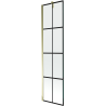 Mexen Next 1-flügelige Duschwand 50 x 150 cm, schwarzes Raster, gold - 895-050-000-00-77-50