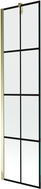 Mexen Next 1-flügelige Duschwand 50 x 150 cm, schwarzes Raster, gold - 895-050-000-00-77-50