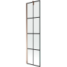 Mexen Next 1-flügelige Badewannenabtrennung 50 x 150 cm, schwarzes Gitter, Roségold - 895-050-000-00-77-60