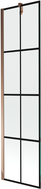 Mexen Next 1-flügelige Badewannenabtrennung 50 x 150 cm, schwarzes Gitter, Roségold - 895-050-000-00-77-60