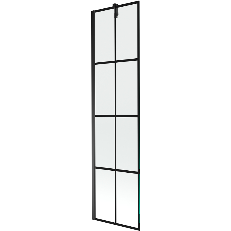Mexen Next 1-flügelige Duschwand 50 x 150 cm, schwarzes Gitter, schwarz - 895-050-000-00-77-70