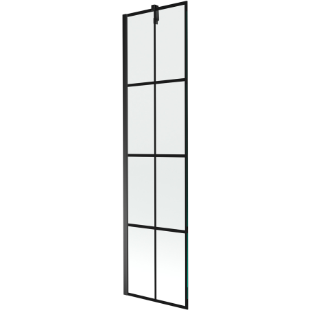 Mexen Next 1-flügelige Duschwand 50 x 150 cm, schwarzes Gitter, schwarz - 895-050-000-00-77-70