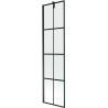 Mexen Next 1-flügelige Duschwand 50 x 150 cm, schwarzes Gitter, schwarz - 895-050-000-00-77-70
