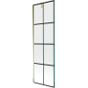 Mexen Next Einflügelige Duschwand 60 x 150 cm, schwarzes Gitter, Gold - 895-060-000-00-77-50