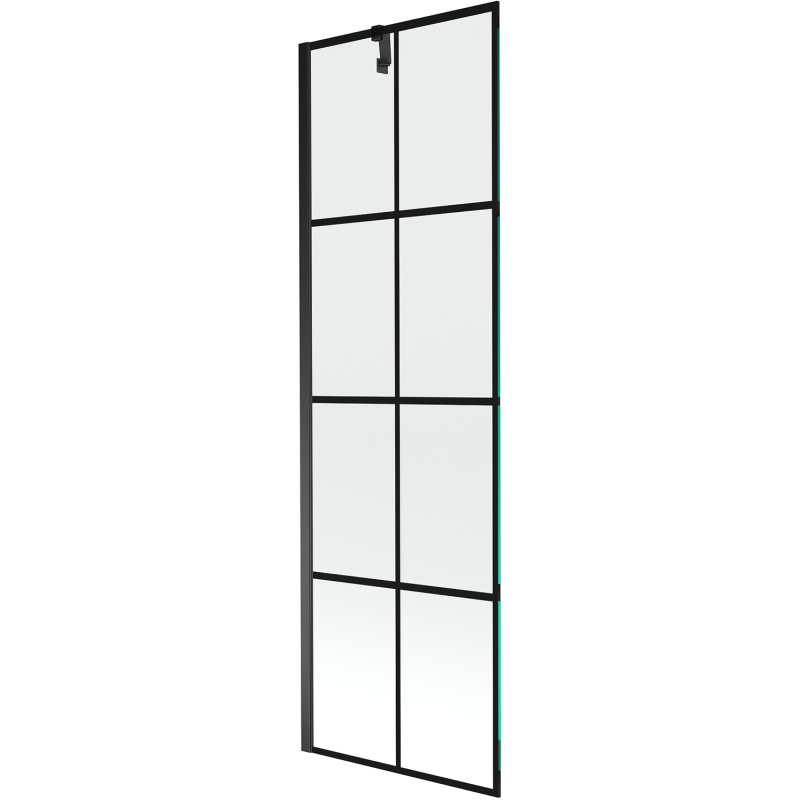 Mexen Next 1-flügelige Duschabtrennung 60 x 150 cm, schwarzes Gitter, schwarz - 895-060-000-00-77-70