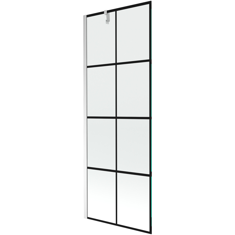 Mexen Next 1-flügelige Duschabtrennung 70 x 150 cm, schwarzes Raster, Chrom - 895-070-000-00-77-01