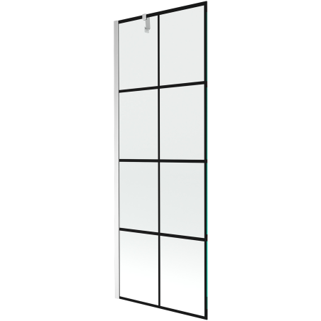 Mexen Next 1-flügelige Duschabtrennung 70 x 150 cm, schwarzes Raster, Chrom - 895-070-000-00-77-01