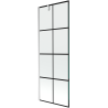 Mexen Next 1-flügelige Duschabtrennung 70 x 150 cm, schwarzes Raster, Chrom - 895-070-000-00-77-01