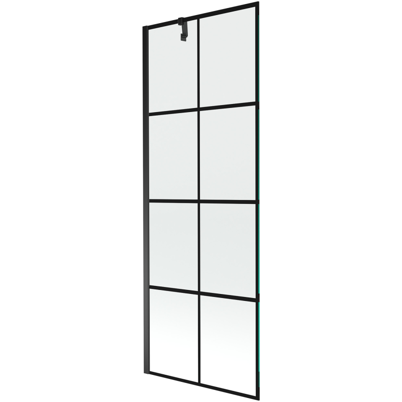 Mexen Next 1-flügelige Duschwand 70 x 150 cm, schwarzes Gitter, schwarz - 895-070-000-00-77-70