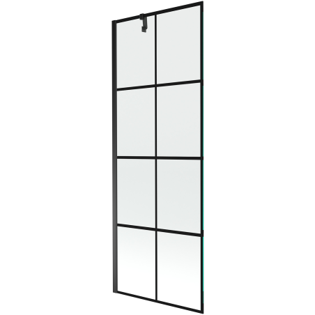 Mexen Next 1-flügelige Duschwand 70 x 150 cm, schwarzes Gitter, schwarz - 895-070-000-00-77-70