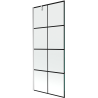 Mexen Next Duschabtrennung 1-flügelig 80 x 150 cm, schwarzes Karomuster, Chrom - 895-080-000-00-77-01