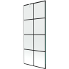 Mexen Next einteilige Duschwand 80 x 150 cm, schwarzes Gitter, weiß - 895-080-000-00-77-20