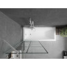 Mexen Next einteilige Duschwand 80 x 150 cm, schwarzes Gitter, weiß - 895-080-000-00-77-20