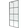 Mexen Next 1-flügelige Duschwand 80 x 150 cm, schwarzes Gitter, schwarz - 895-080-000-00-77-70