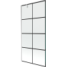 Mexen Next 1-flügelige Badewannenabtrennung 90 x 150 cm, schwarzes Gitter, Chrom - 895-090-000-00-77-01
