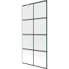 Mexen Next 1-flügelige Duschabtrennung 90 x 150 cm, schwarzes Gitter, weiß - 895-090-000-00-77-20