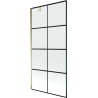 Mexen Next Duschabtrennung 1-flügelig 90 x 150 cm, schwarzes Gitter, gold - 895-090-000-00-77-50
