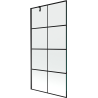 Mexen Next 1-flügelige Duschwand 90 x 150 cm, schwarzes Gitter, schwarz - 895-090-000-00-77-70