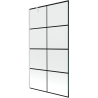 Mexen Next Einteilige Duschwand 100 x 150 cm, schwarzes Gitter, weiß - 895-100-000-00-77-20