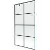 Mexen Next einflügeliger Duschschirm 100 x 150 cm, schwarzes Gitter, schwarz - 895-100-000-00-77-70