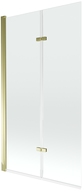 Mexen Castor Badewannenfaltwand 2-flügelig 100 x 150 cm, transparent, gold - 892-100-002-50-00