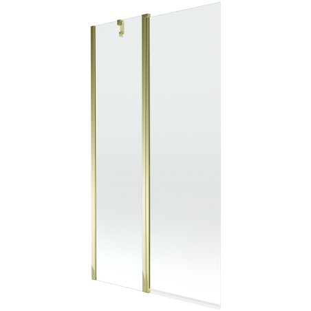 Mexen Flip Badewannenaufsatz 2-flügelig 100 x 150 cm, transparent, gold - 894-100-101-50-00