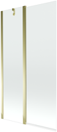Mexen Flip Badewannenaufsatz 2-flügelig 100 x 150 cm, transparent, gold - 894-100-101-50-00