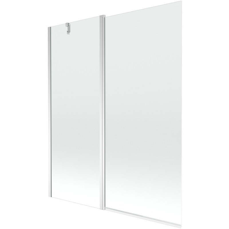Mexen Flip zweiflügelige Badewannenabtrennung 140 x 150 cm, transparent, Chrom - 894-140-101-01-00