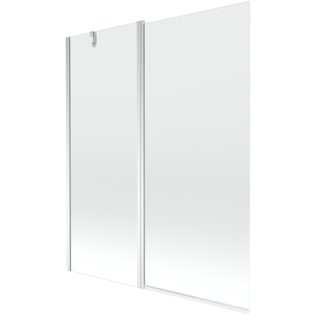 Mexen Flip zweiflügelige Badewannenabtrennung 140 x 150 cm, transparent, Chrom - 894-140-101-01-00