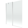 Mexen Flip zweiflügelige Badewannenabtrennung 140 x 150 cm, transparent, Chrom - 894-140-101-01-00