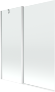 Mexen Flip Badewannenfaltwand 2-teilig 140 x 150 cm, transparent, Chrom - 894-140-101-01-00