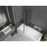 Mexen Flip Badewannenfaltwand 2-teilig 140 x 150 cm, transparent, Chrom - 894-140-101-01-00
