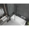 Mexen Flip Badewannenfaltwand 2-teilig 140 x 150 cm, transparent, Chrom - 894-140-101-01-00